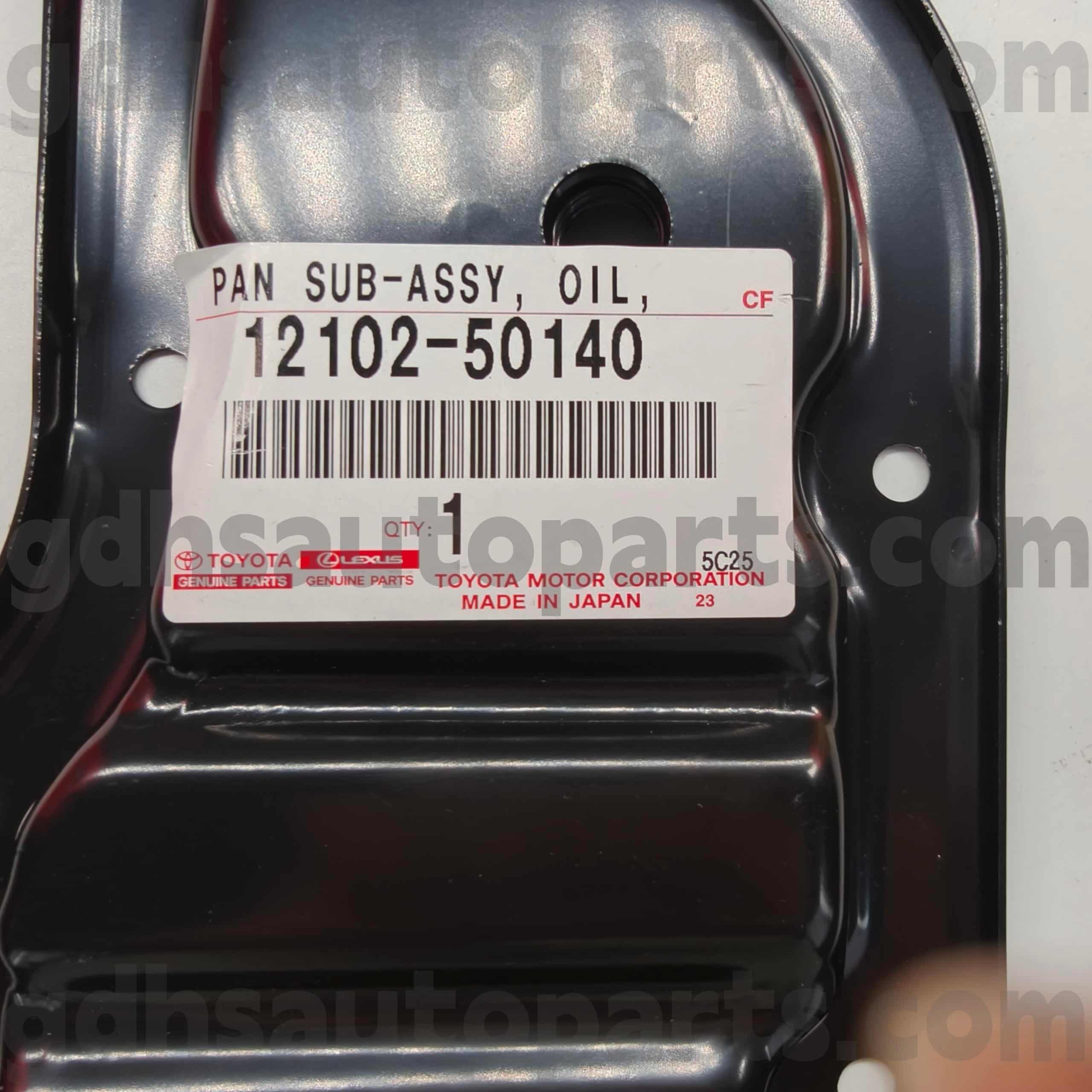 12102-50140 लैंड क्रूजर चेसिस नंबर 2UZFE UZJ200 के लिए टोयोटा असली पार्ट्स ऑयल पैन