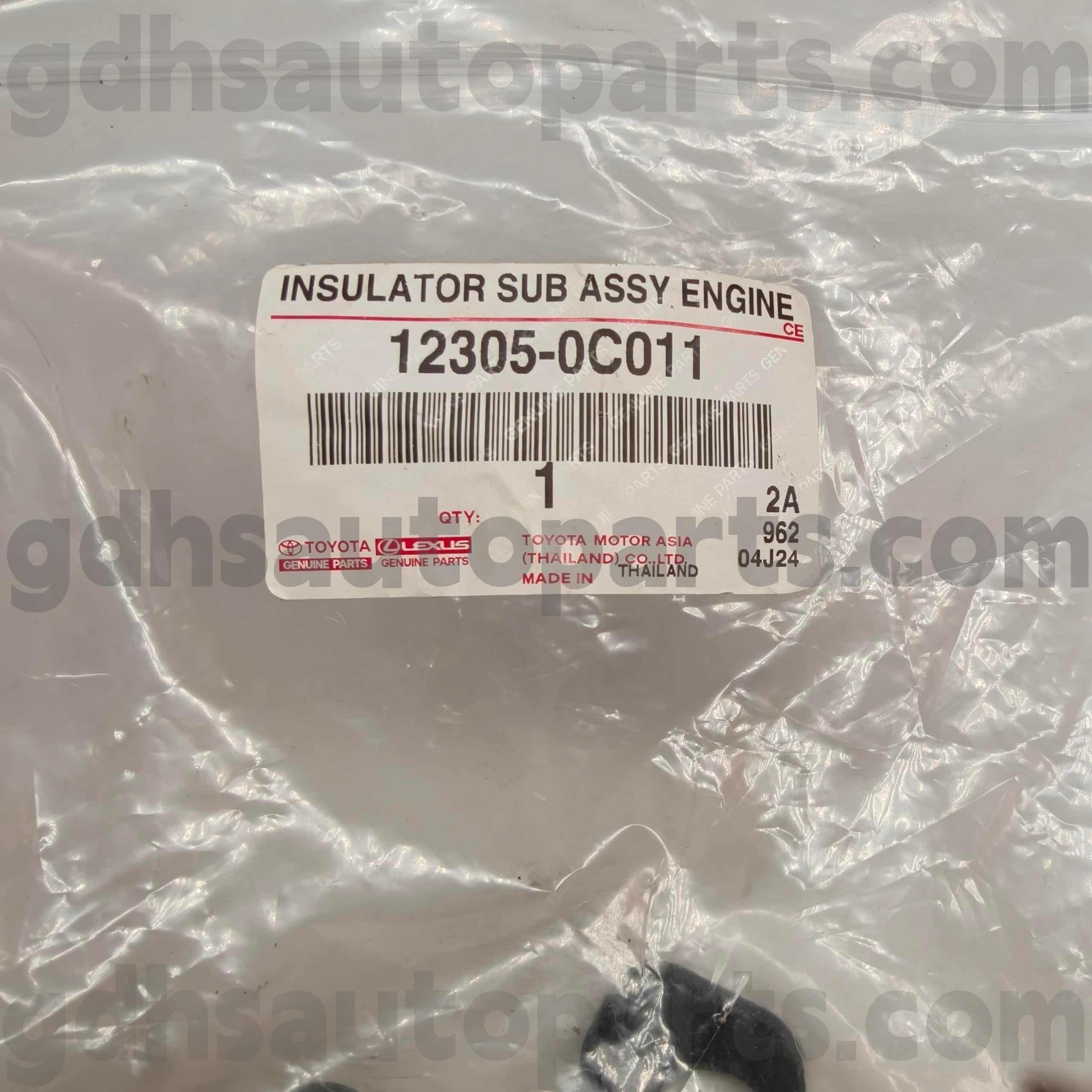 12305-0C011 हिलक्स, फॉर्च्यूनर चेसिस नंबर TGN51 के लिए टोयोटा असली पार्ट्स राइट इंजन माउंट