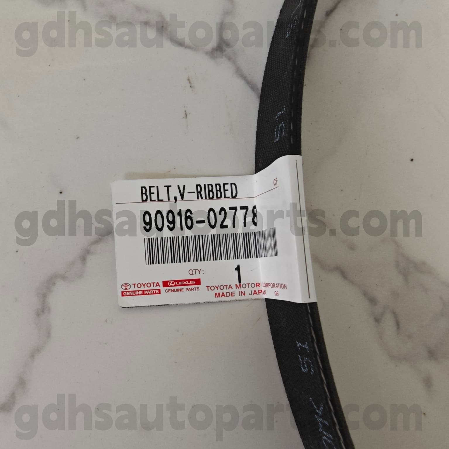 90916-02778 टोयोटा जेनुइन पार्ट्स इंजन बेल्ट के लिए RAV4 ary कैमरी/हाइब्रिड चेसिस नं। A25AFKS..AXAA54..EUR